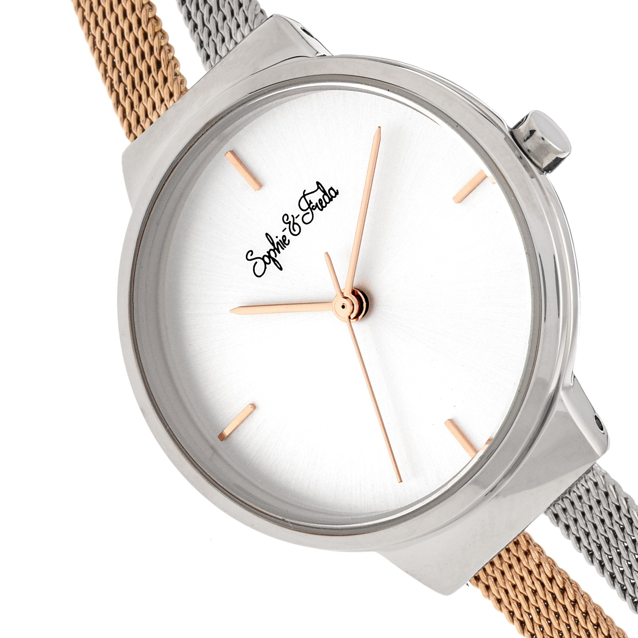 Foto 8 pulgar | Reloj Pulsera Sophie And Freda Sedona Dorada/naranja Para Mujer - Venta Internacional.