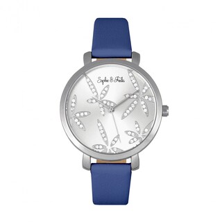 Foto 2 | Reloj Sophie & Freda Key West De Piel Con Cristales De Swarovski - Venta Internacional.