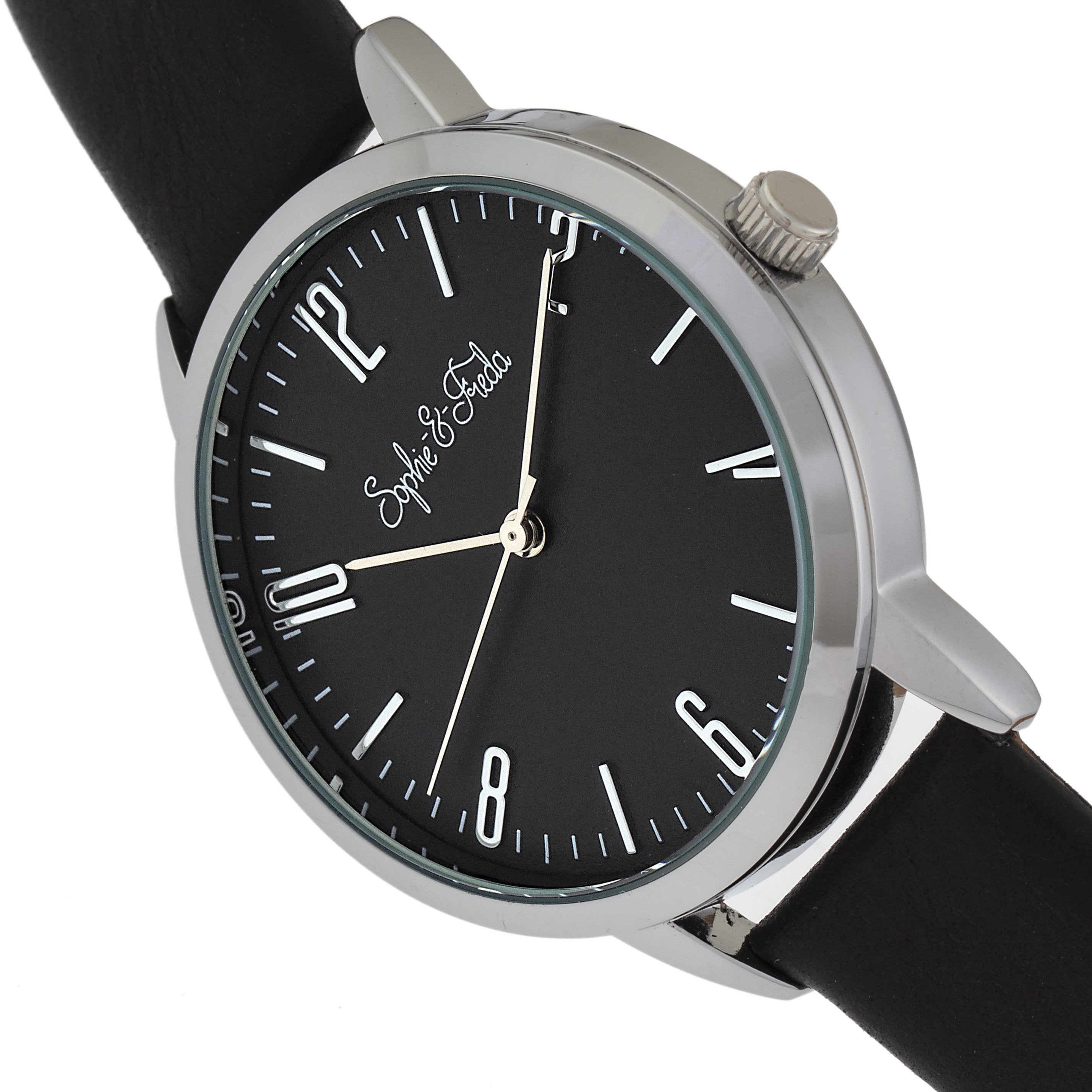 Foto 5 pulgar | Reloj Sophie And Freda Vancouver  Correa De Piel Gris - Venta Internacional.