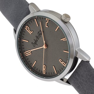 Foto 6 | Reloj Sophie And Freda Vancouver Correa De Piel Gris - Venta Internacional.