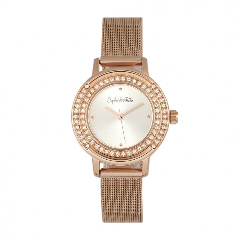 Reloj Sophie & Freda Cambridge Con Cristales De Swarovski En Oro Rosa - Venta Internacional.