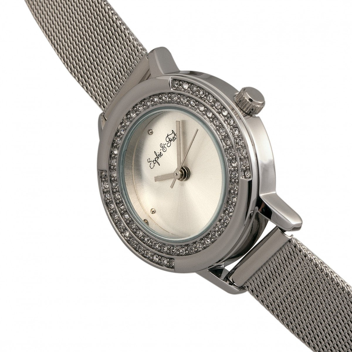 Foto 5 pulgar | Reloj Sophie & Freda Cambridge Con Cristales De Swarovski En Oro Rosa - Venta Internacional.