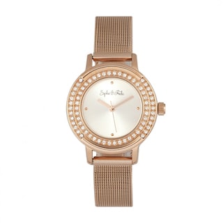 Foto 5 | Reloj Sophie & Freda Cambridge Con Cristales De Swarovski En Oro Rosa - Venta Internacional.