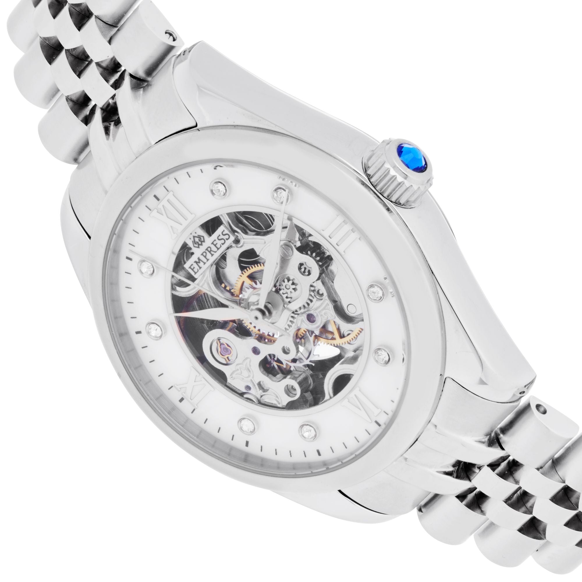 Foto 5 pulgar | Reloj Empress Magnolia Automatic Mop Skeleton Con Esfera Azul/plateada - Venta Internacional.