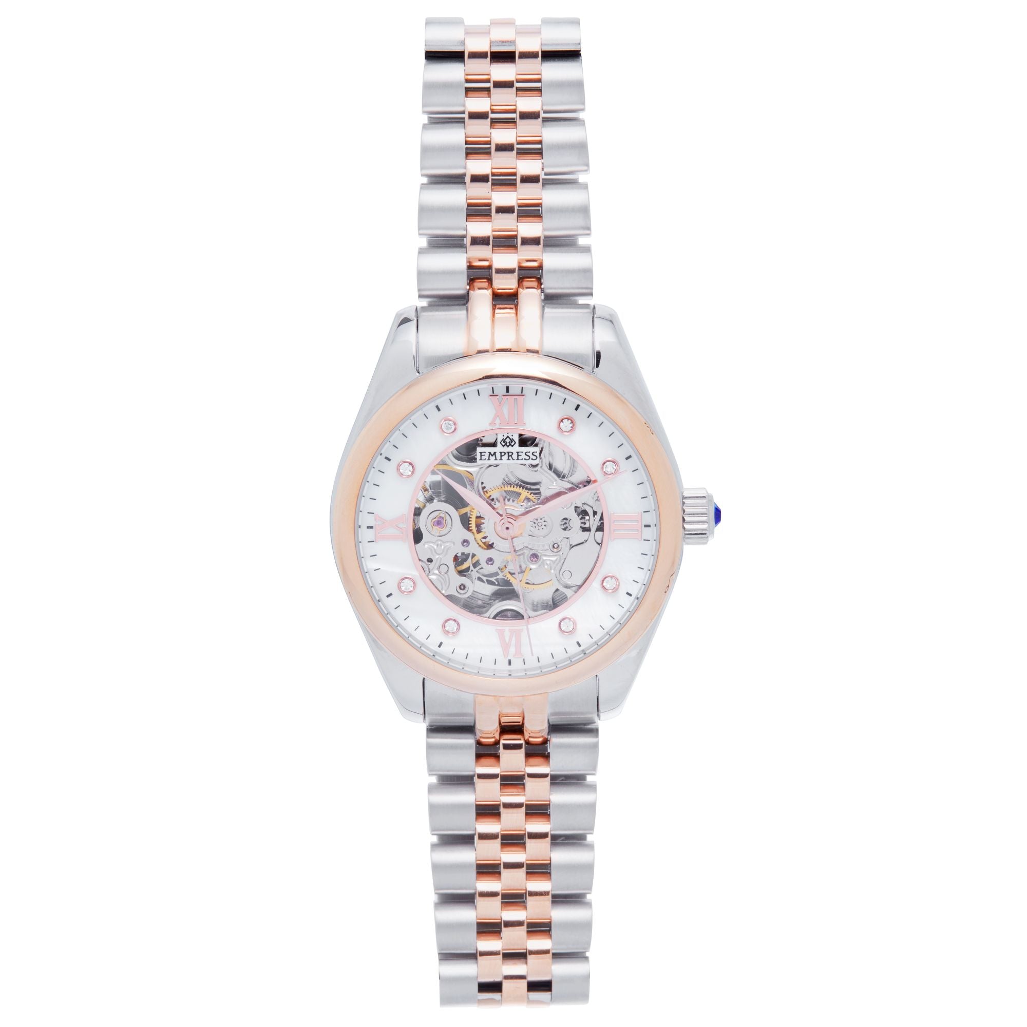 Foto 5 | Reloj Empress Magnolia Automatic Mop Skeleton Con Esfera Azul/plateada - Venta Internacional.