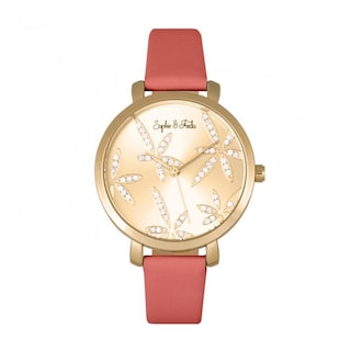 Foto 1 | Reloj Sophie & Freda Key West De Piel Con Cristales De Swarovski - Venta Internacional.