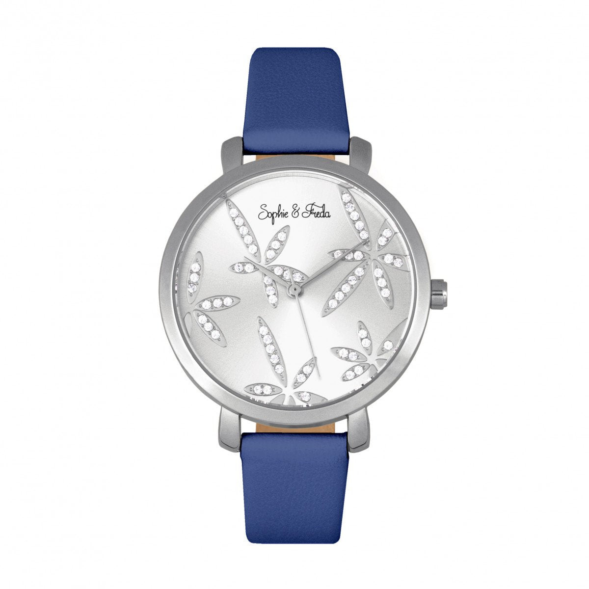 Foto 2 | Reloj Sophie & Freda Key West De Piel Con Cristales De Swarovski - Venta Internacional.