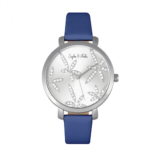 Foto 2 | Reloj Sophie & Freda Key West De Piel Con Cristales De Swarovski - Venta Internacional.
