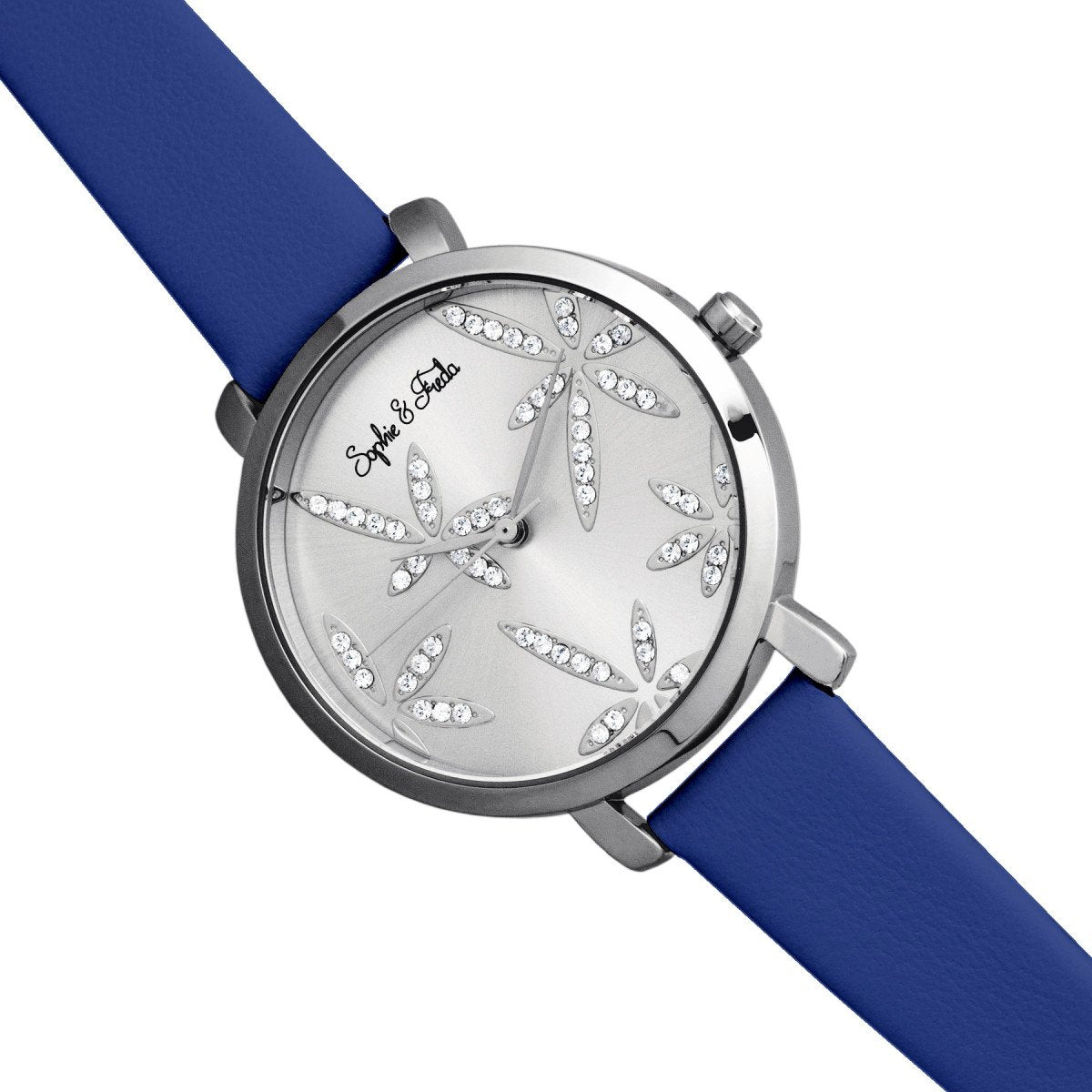 Foto 5 pulgar | Reloj Sophie & Freda Key West De Piel Con Cristales De Swarovski - Venta Internacional.