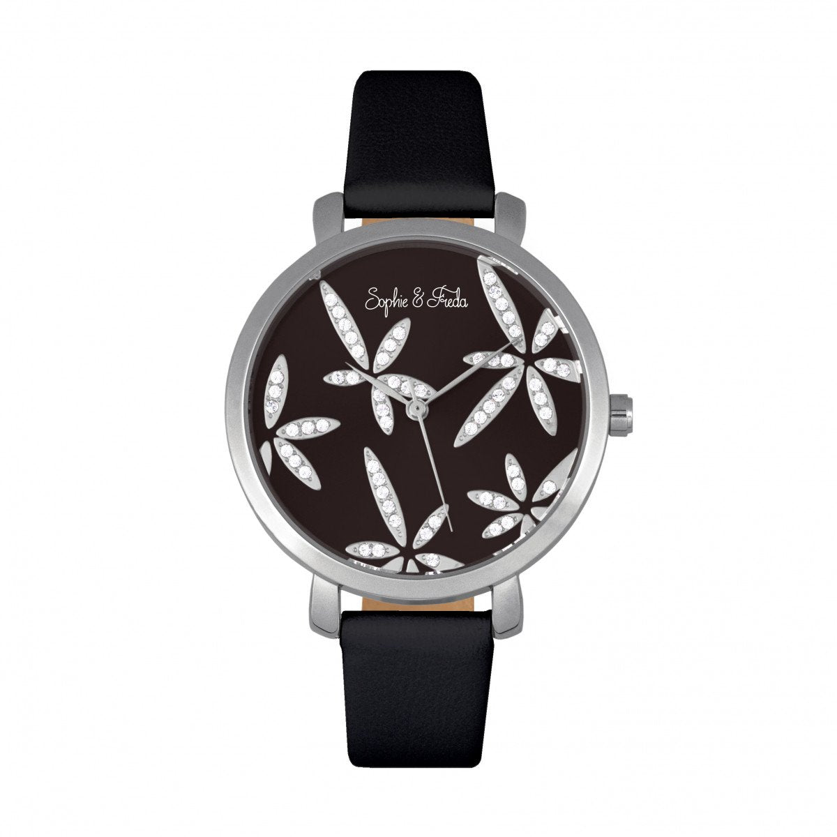 Foto 6 pulgar | Reloj Sophie & Freda Key West De Piel Con Cristales De Swarovski - Venta Internacional.