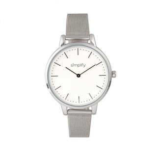 Foto 6 | Pulsera De Malla Watch Simplify The 5800 En Oro Rosa/blanco - Venta Internacional.