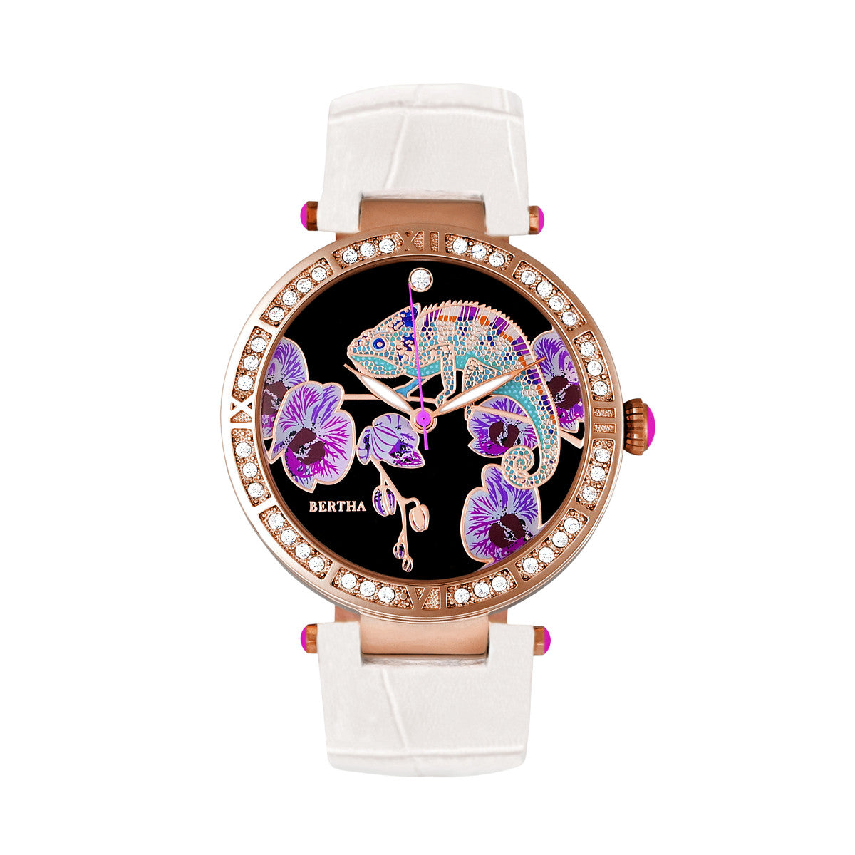 Foto 2 pulgar | Reloj Bertha Camilla - Brazalete De Piel De Madreperla  Color Blanco - Venta Internacional.