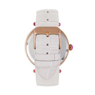 Foto 2 | Reloj Bertha Camilla - Brazalete De Piel De Madreperla Color Blanco - Venta Internacional.