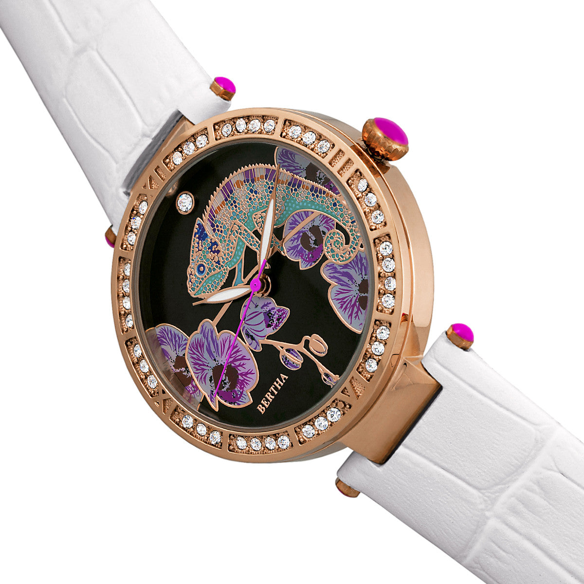 Foto 4 pulgar | Reloj Bertha Camilla - Brazalete De Piel De Madreperla  Color Blanco - Venta Internacional.