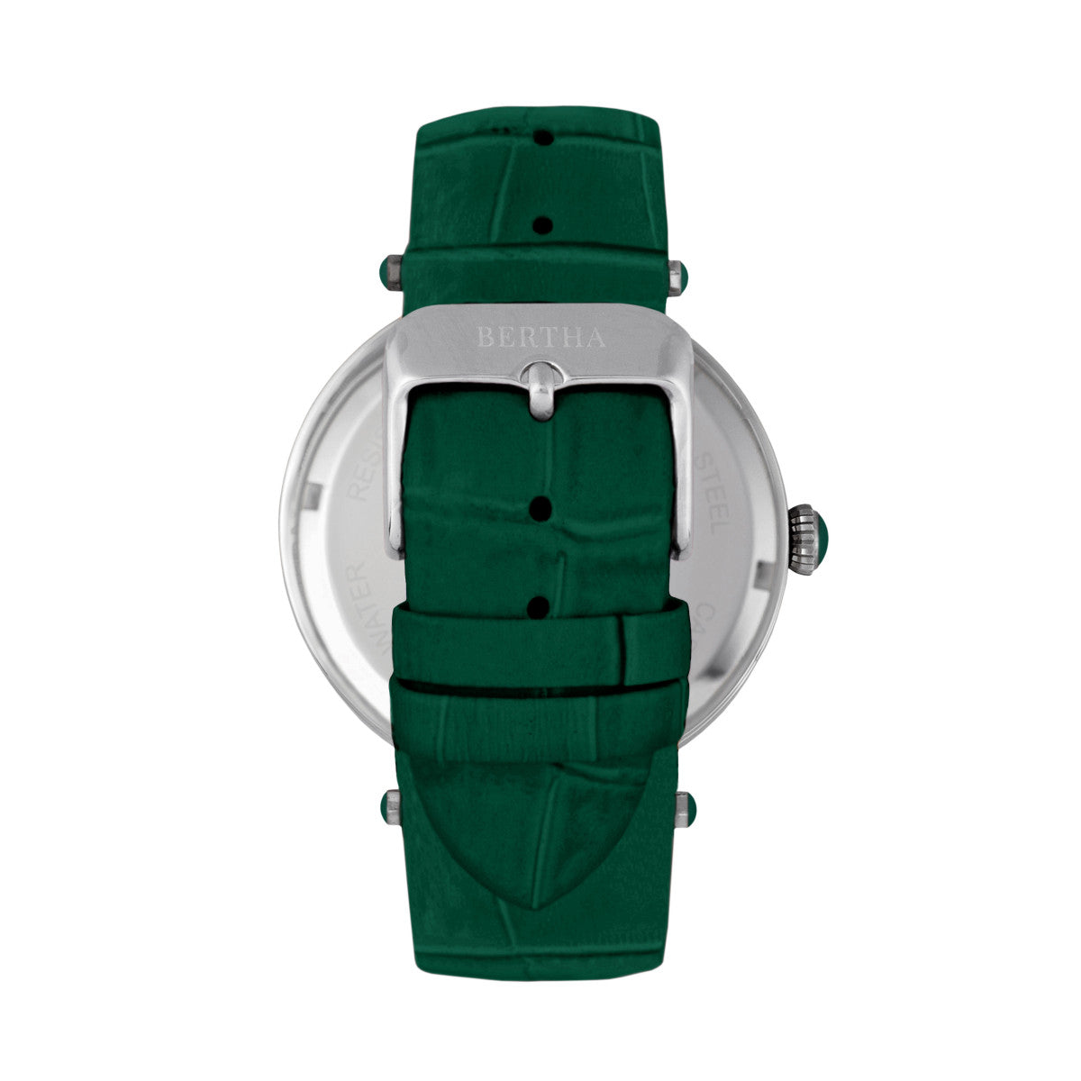 Foto 3 pulgar | Reloj Bertha Camilla  Correa De Piel De Madreperla  Color Verde Azulado - Venta Internacional.