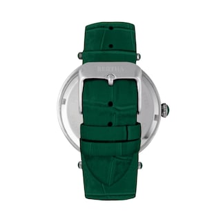 Foto 2 | Reloj Bertha Camilla Correa De Piel De Madreperla Color Verde Azulado - Venta Internacional.
