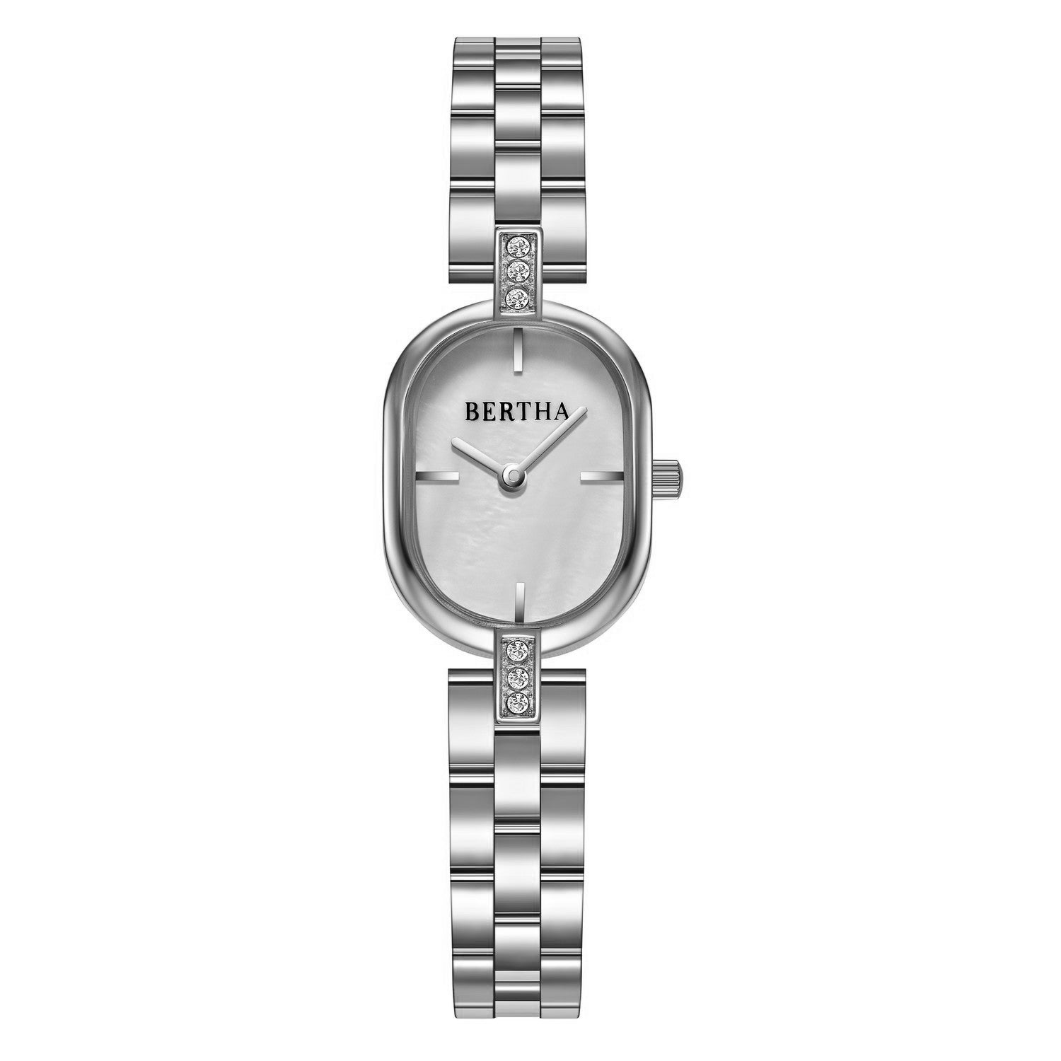 Foto 3 pulgar | Pulsera Watch Bertha Lana En Color Dorado/blanco Para Mujer - Venta Internacional.