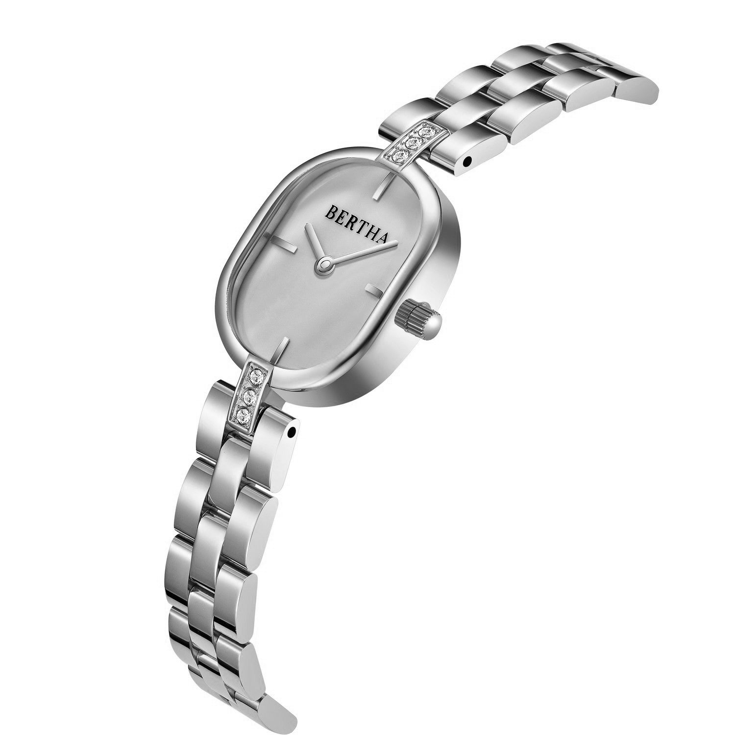 Foto 5 pulgar | Pulsera Watch Bertha Lana En Color Dorado/blanco Para Mujer - Venta Internacional.