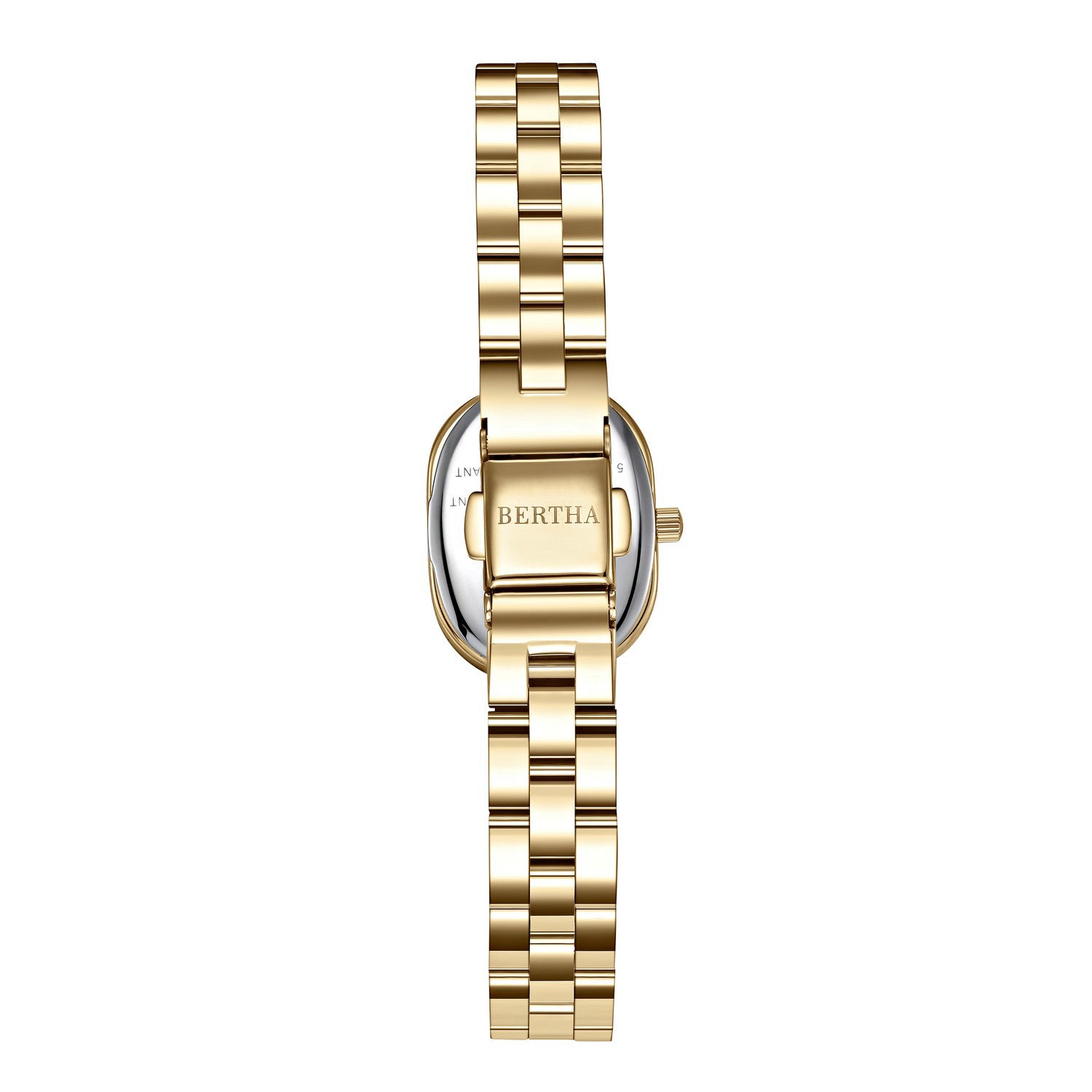 Foto 6 pulgar | Pulsera Watch Bertha Lana En Color Dorado/blanco Para Mujer - Venta Internacional.