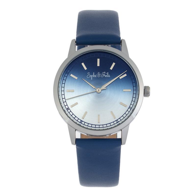 Reloj Sophie And Freda San Diego Con Correa De Cuero - Azul - Venta Internacional.