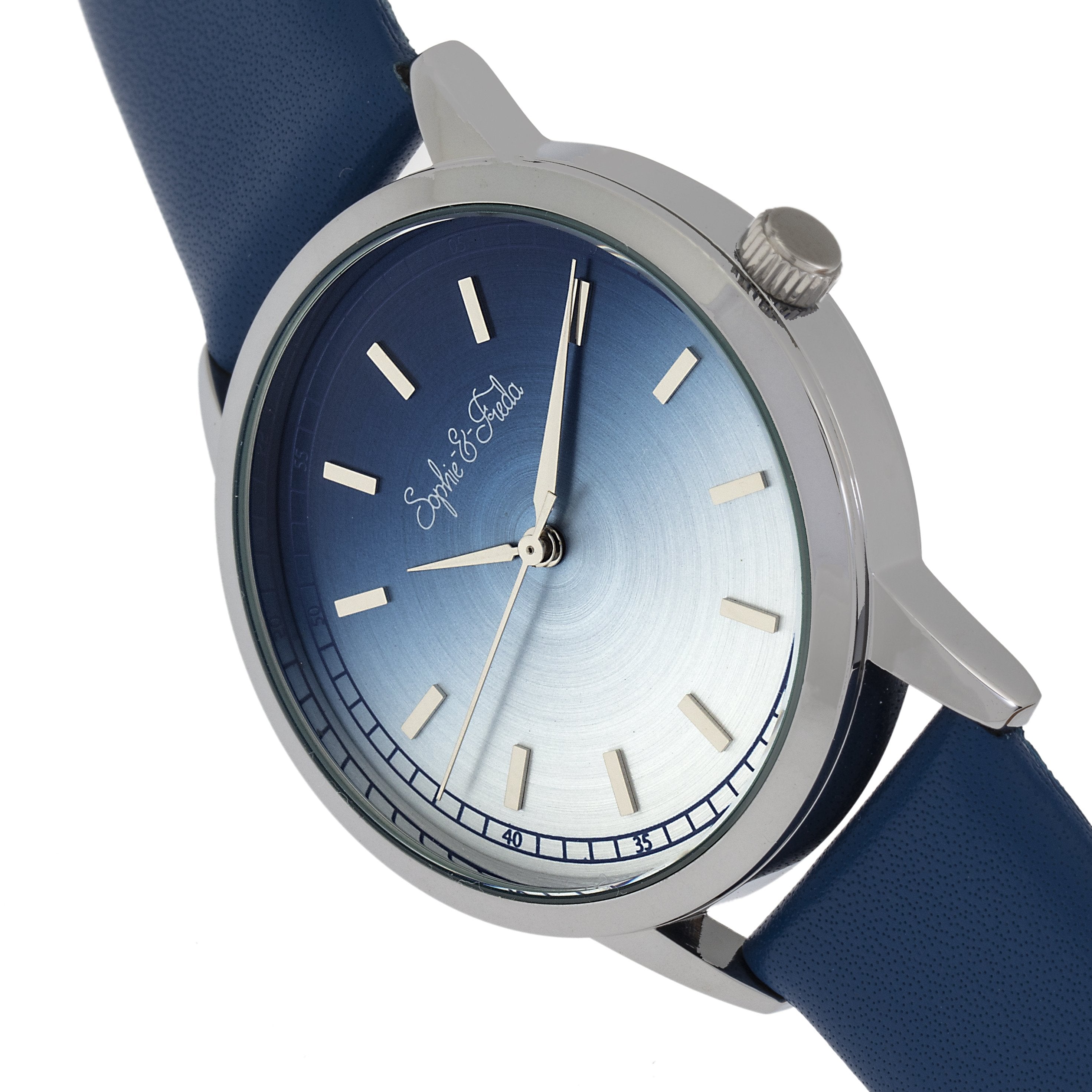 Foto 7 | Reloj Sophie And Freda San Diego Con Correa De Cuero - Azul - Venta Internacional.