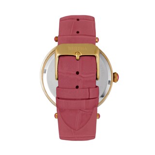 Foto 2 | Reloj Bertha Camilla - Brazalete De Piel En Madreperla Color Coral - Venta Internacional.
