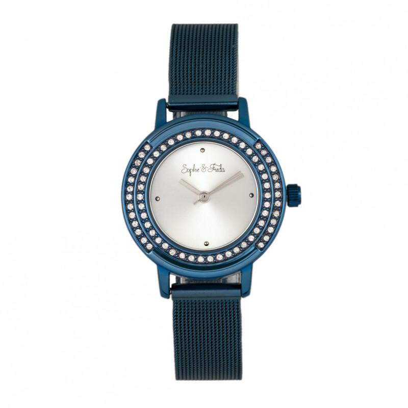 Reloj Sophie & Freda Cambridge Con Cristales De Swarovski - Azul - Venta Internacional.