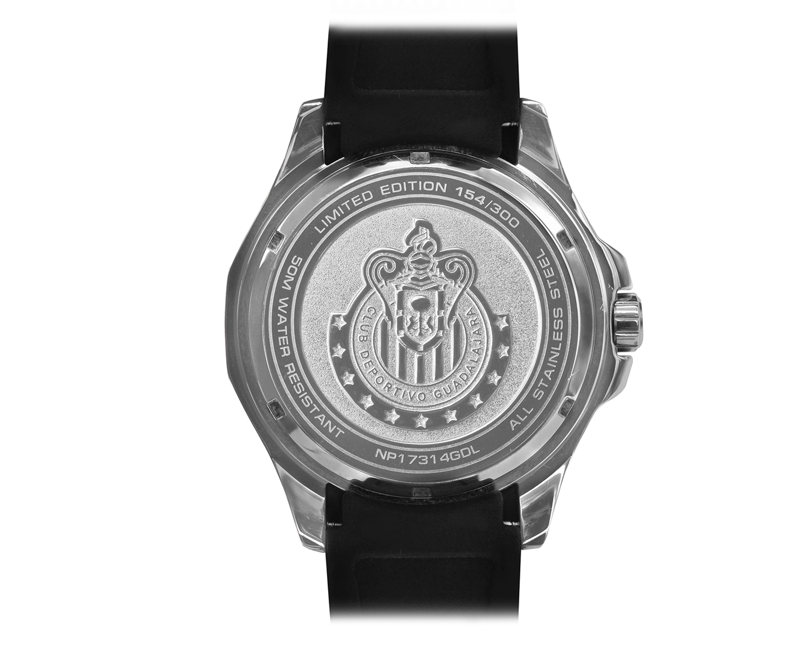 Foto 3 | Reloj Nivada Chivas 4 color Negro para Caballero de Caucho Indicadores Arábigos