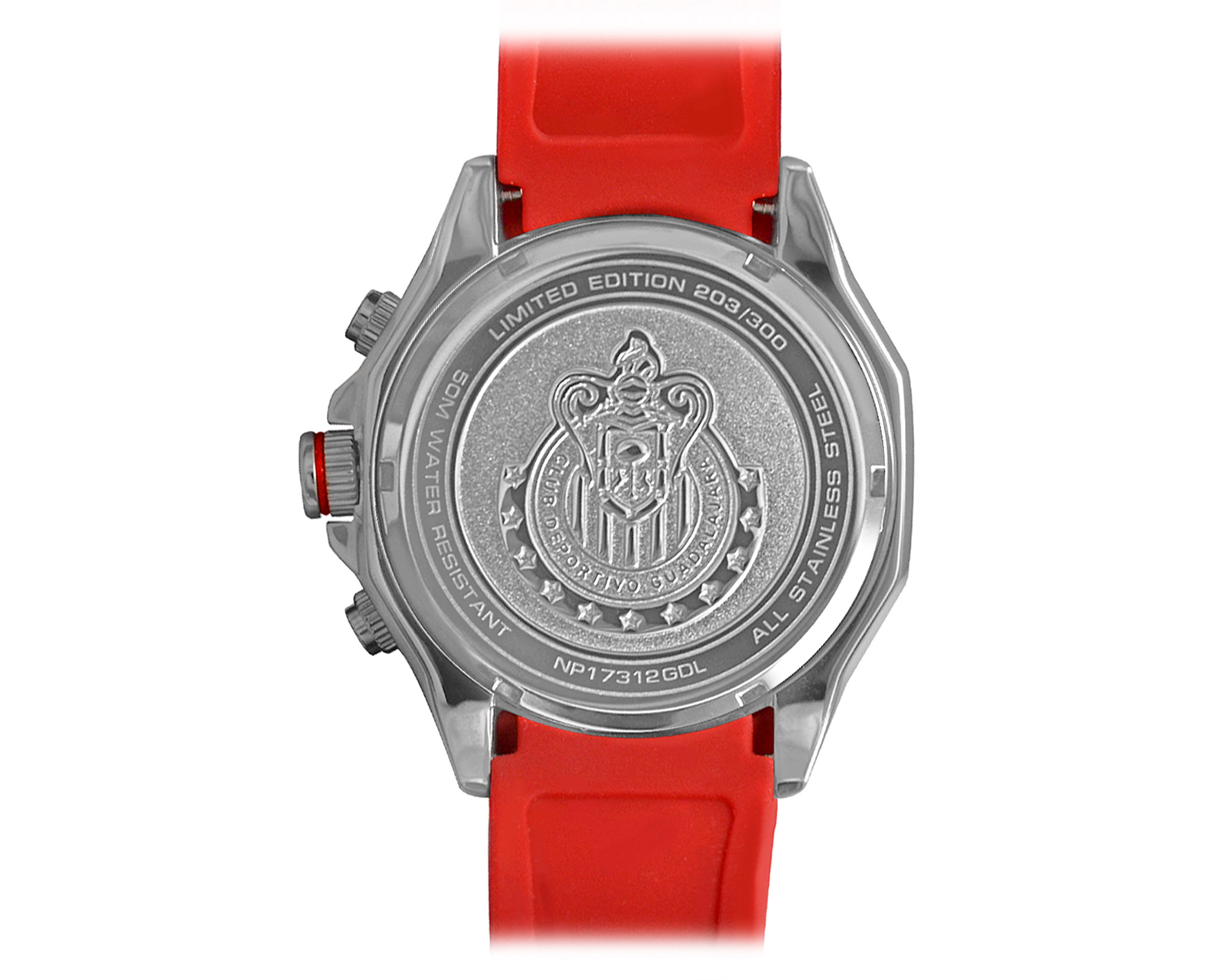 Foto 4 pulgar | Reloj Nivada Chivas 2 color Rojo para Caballero de Caucho