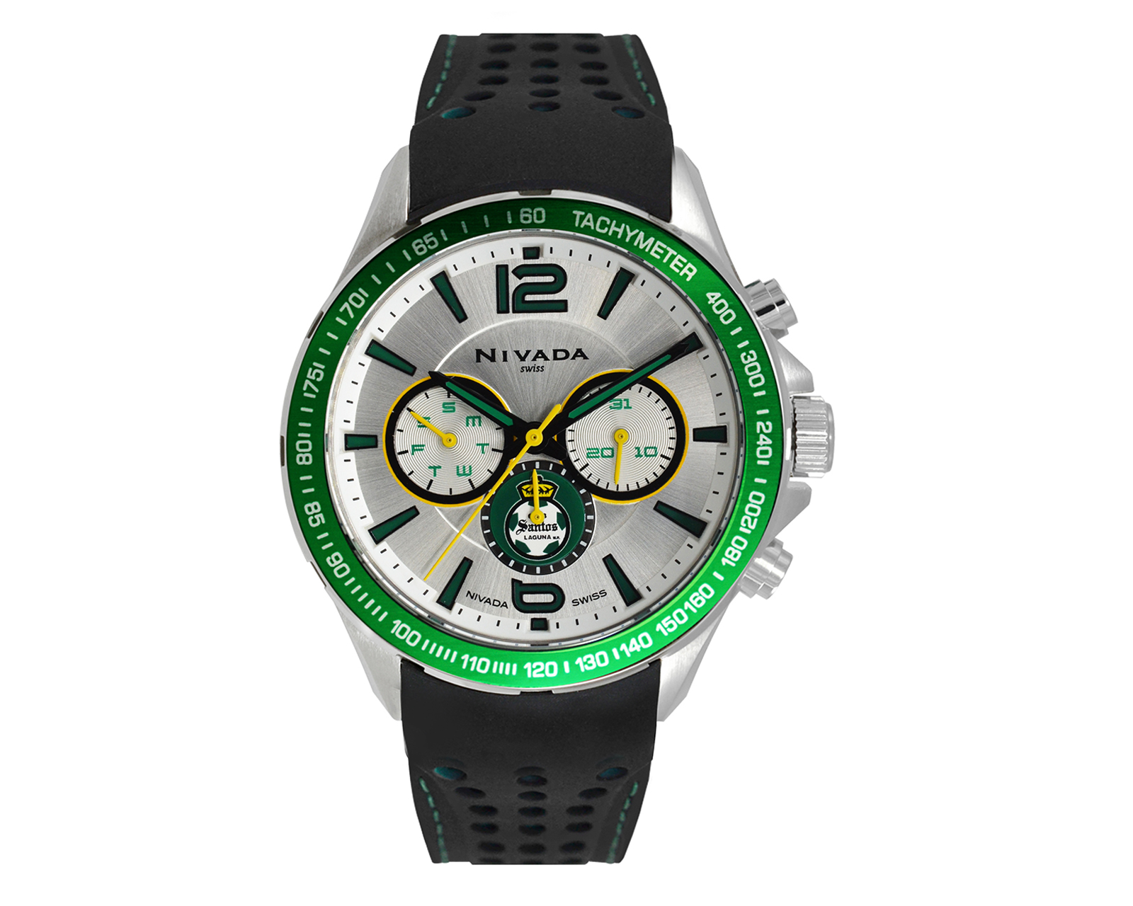 Reloj Nivada Diseño Santos Caballero/Bisel Verde/Indicadores Índices