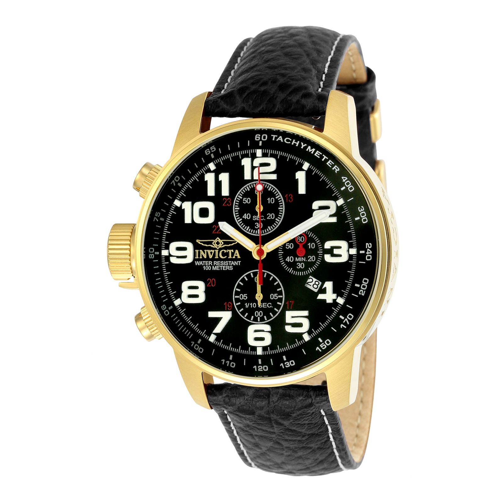 Foto 2 pulgar | Reloj Invicta 3330 color Dorado con Negro de Acero Inoxidable para Hombre