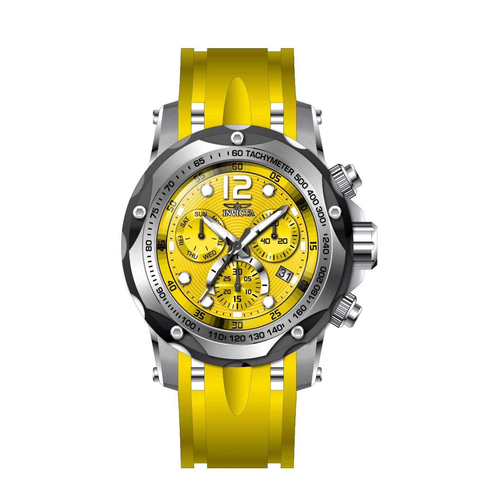 Foto 4 pulgar | Reloj Invicta 33962 Acero Inoxidable color Plateado con Amarillo para Hombre