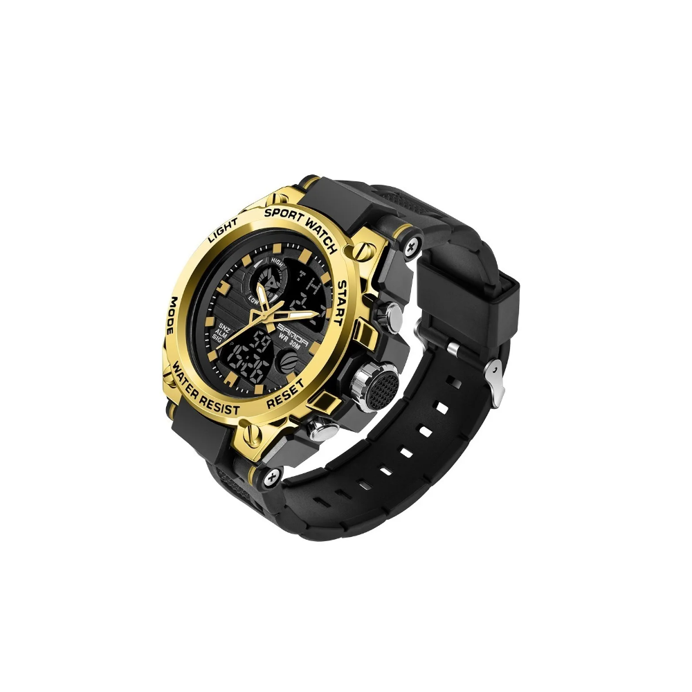 Reloj Táctico Militar Malubero Impermeable para Hombre color Dorado/ Negro