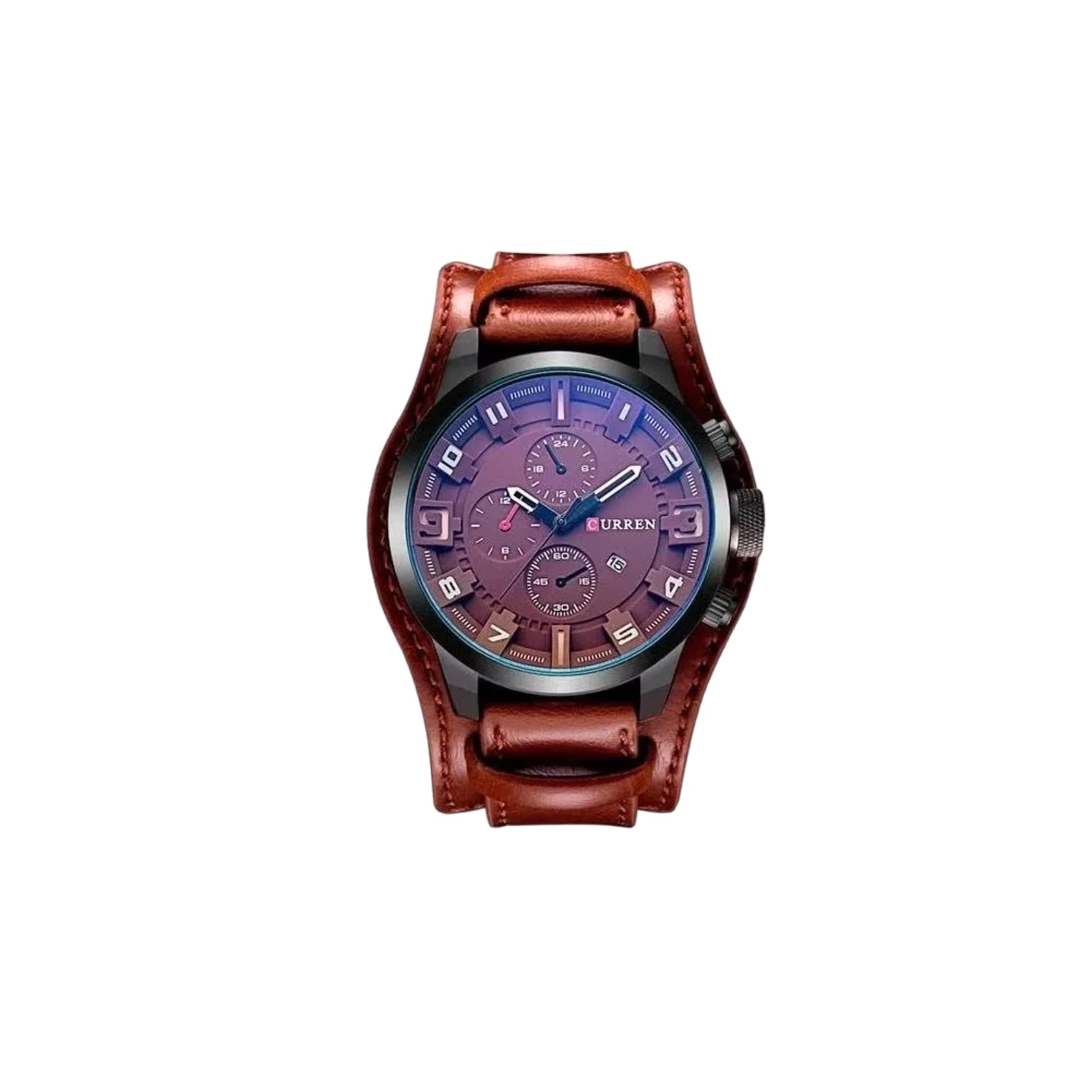 Reloj Curren Hombre Analogo Fechador Ejecutivo Casual Cuarzo Color Cafe Coppel