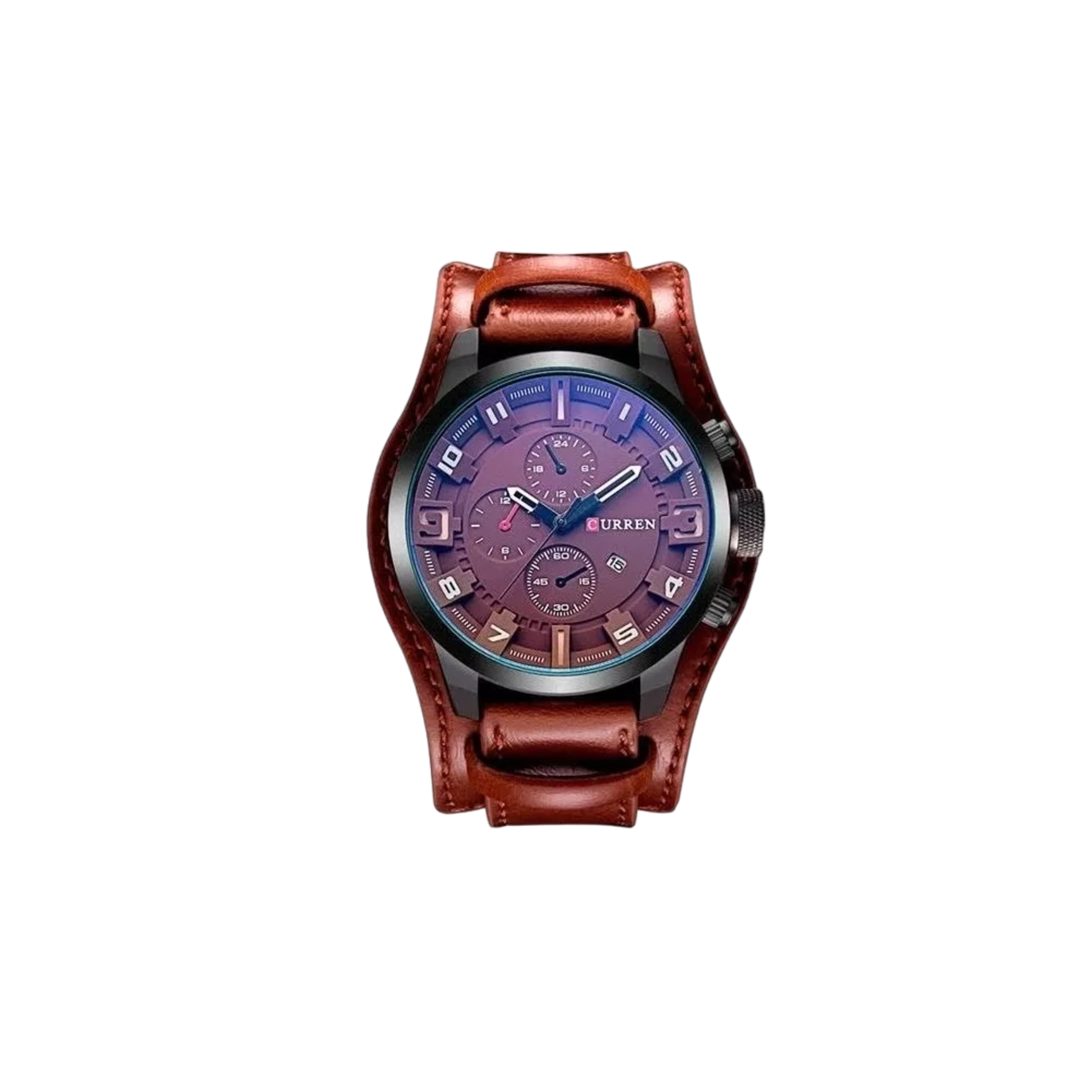 Reloj Curren Hombre Análogo Fechador Ejecutivo Casual Cuarzo Color Cafe