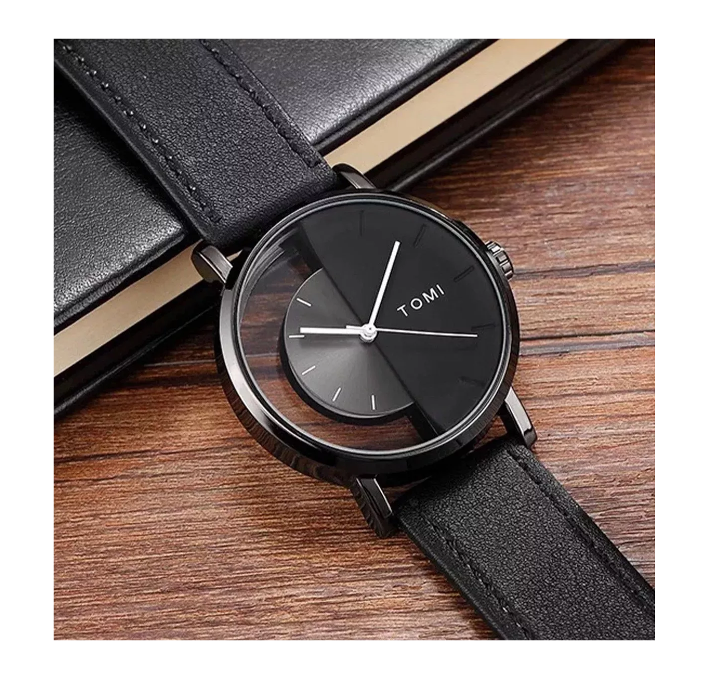 Foto 2 | Reloj De Cuarzo Casual De Negocios De Moda Para Hombres Negro