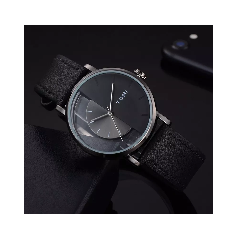 Foto 4 | Reloj De Cuarzo Casual De Negocios De Moda Para Hombres Negro