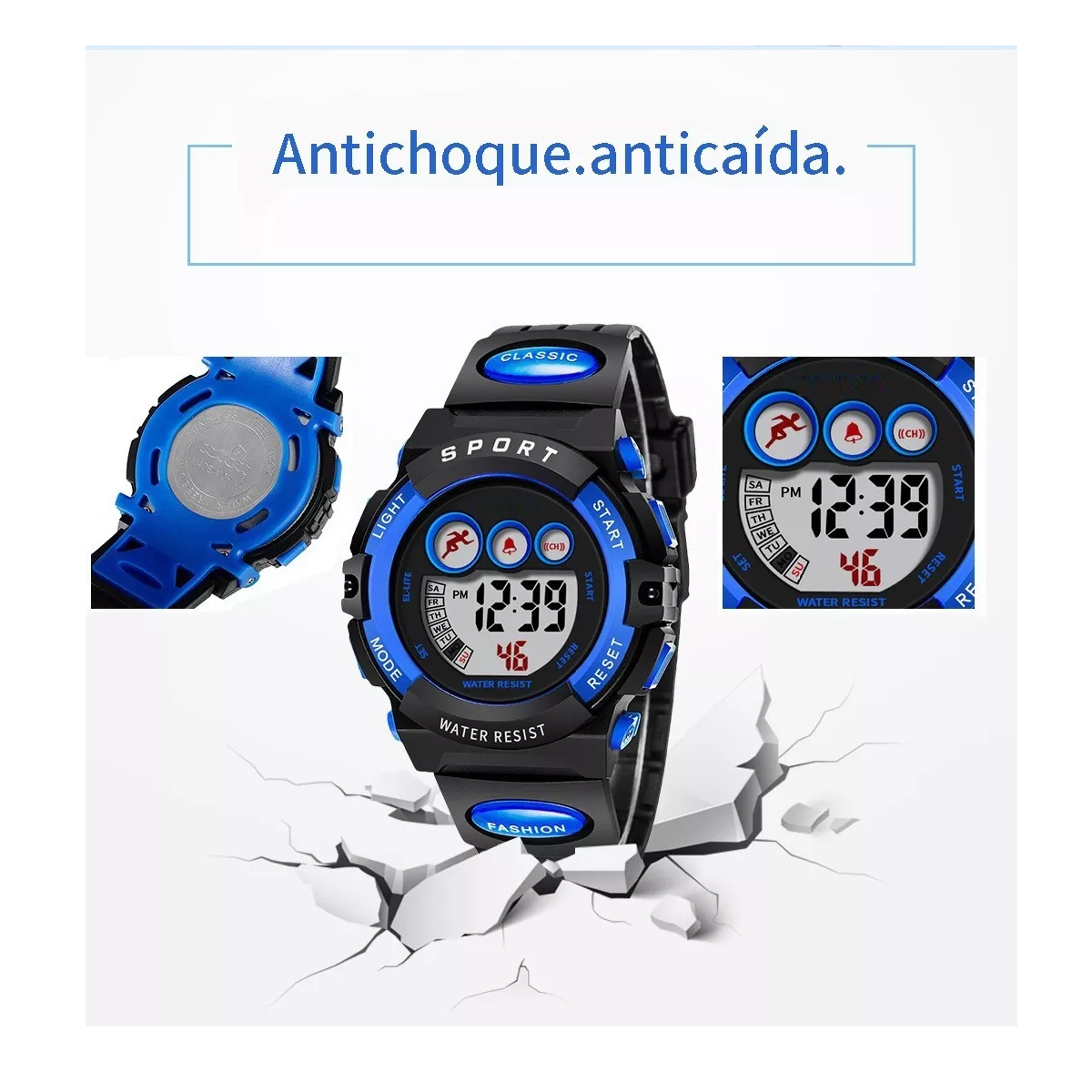 Foto 4 pulgar | Reloj Electrónico Eo Safe Imports  Esi-9888 Multicolor a Prueba de Agua para Niños