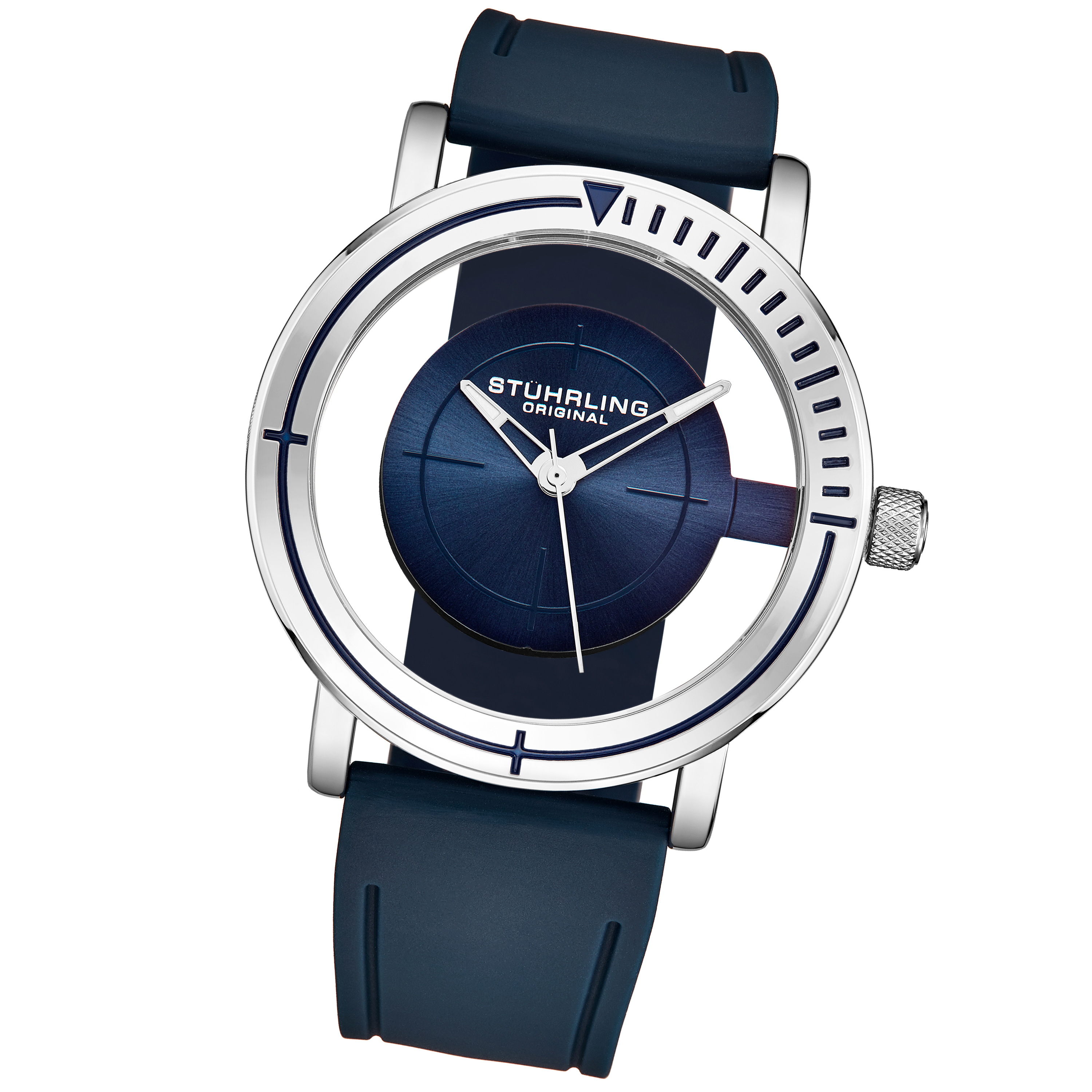 Foto 4 pulgar | Venta Internacional - Reloj para Hombre Stuhrling Original Cuarzo 42 mm Azul