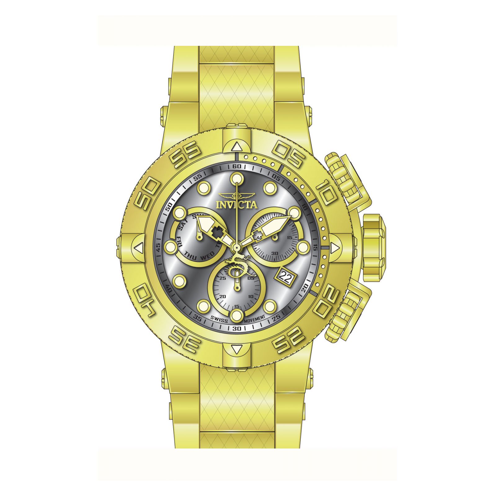 Foto 4 pulgar | Reloj Invicta Subaqua 32973 Dorado Acero Inoxidable para Hombre