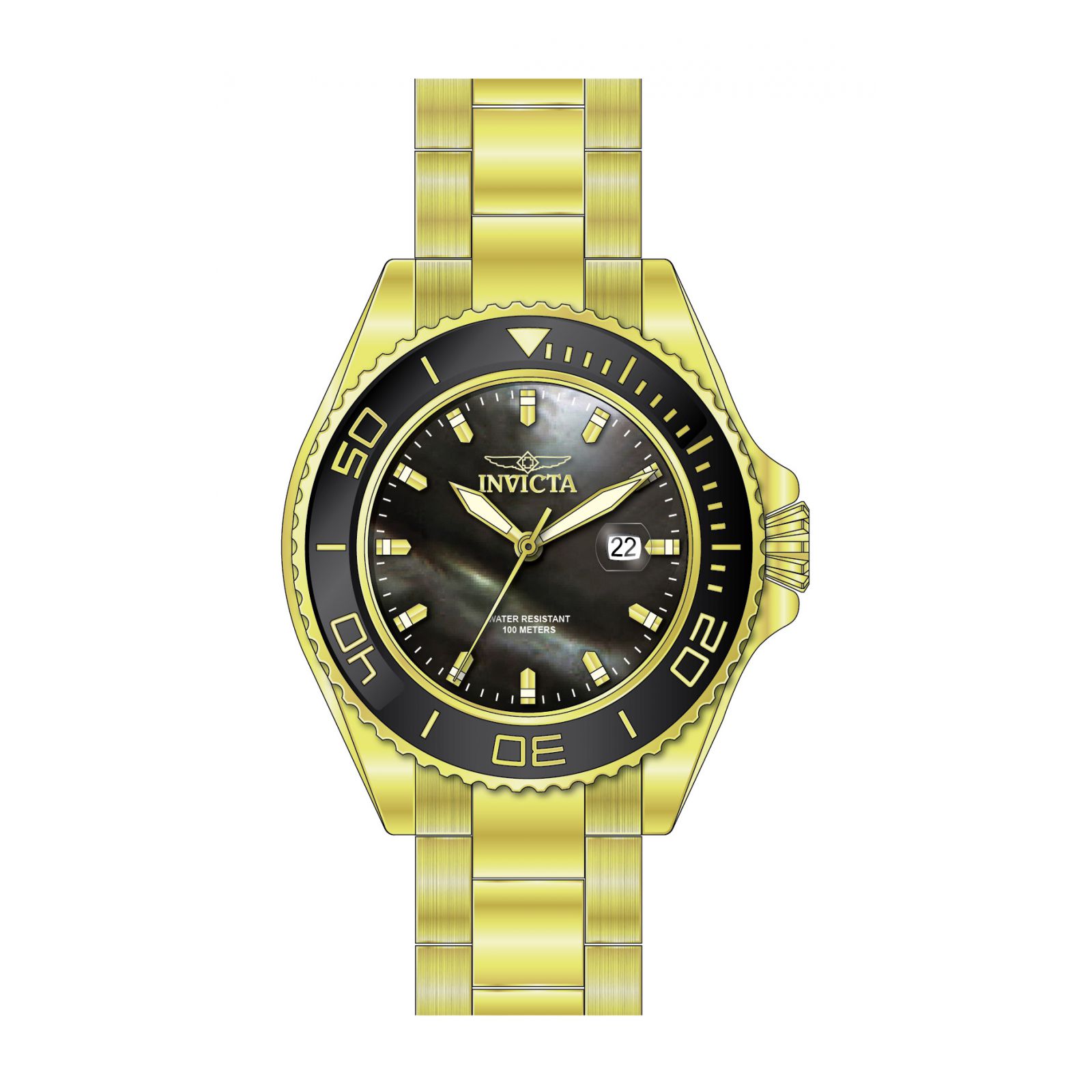 Foto 4 pulgar | Reloj Invicta Pro Diver Dorado de Acero Inoxidable para Hombre