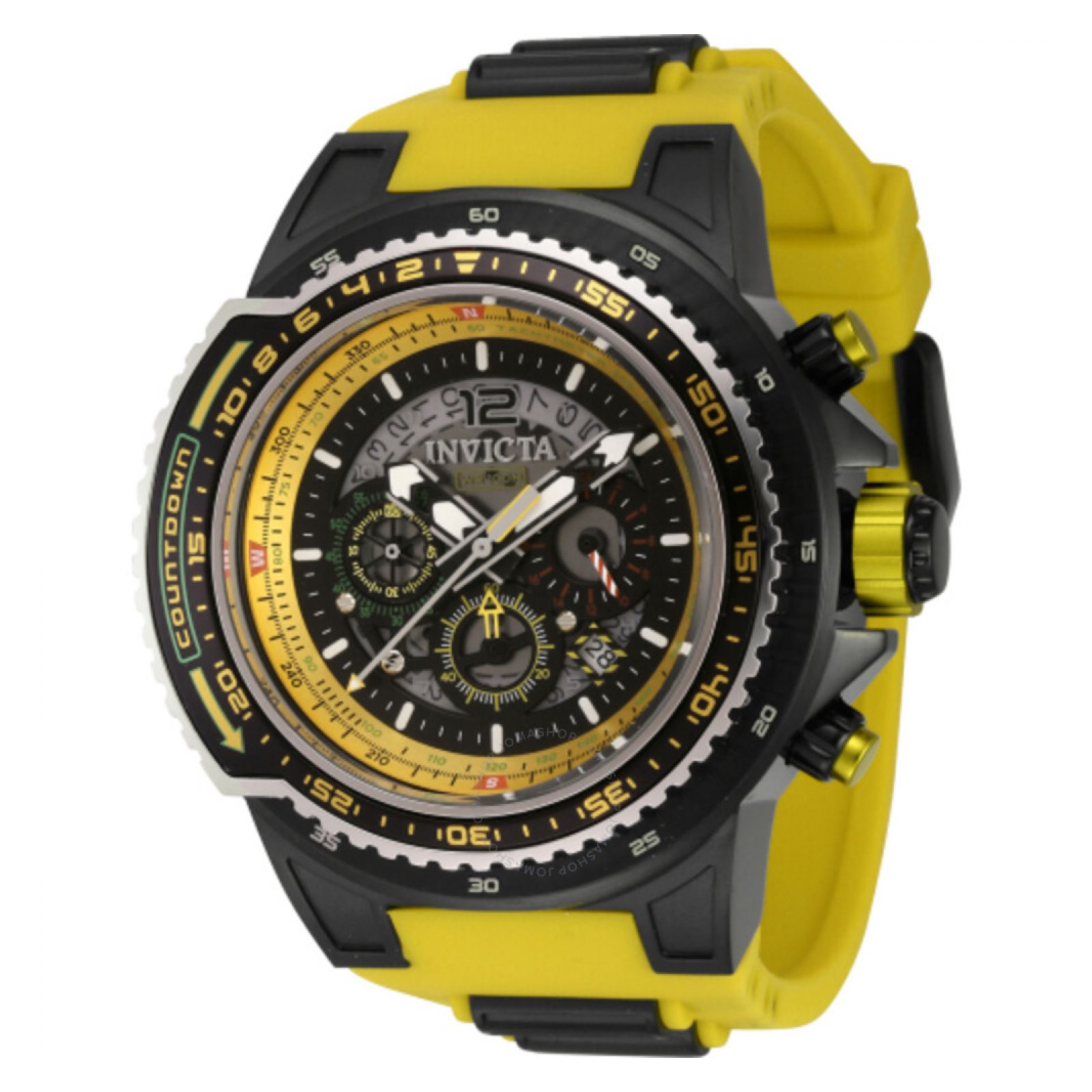 Foto 2 pulgar | Reloj Invicta Aviator Amarillo para Hombre