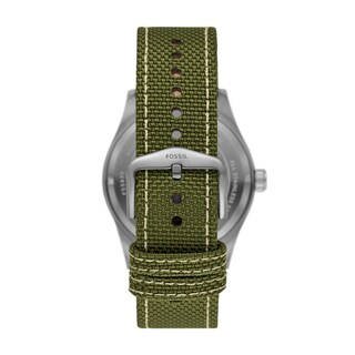 Foto 3 | Reloj Fossil Defender Plata 46mm Esfera Negra Mate Correa de Nailon Verde Oliva Movimiento Solar