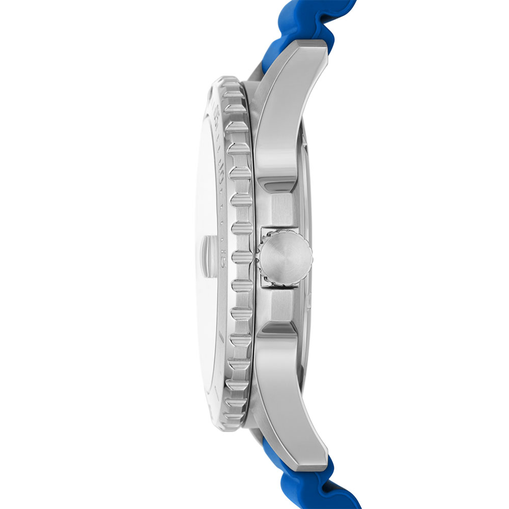 Foto 5 pulgar | Reloj Fossil Blue Color Plata De 42mm Para Hombre Correa De Silicona Azul Esfera De Rayos De Sol Resistente Al Agua 100m