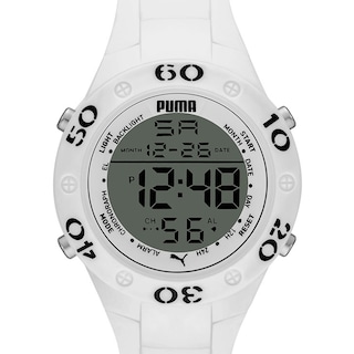 Foto 2 | Reloj Puma Blanco Esfera Positiva Movimiento Digital Correa de Poliuretano para Hombre