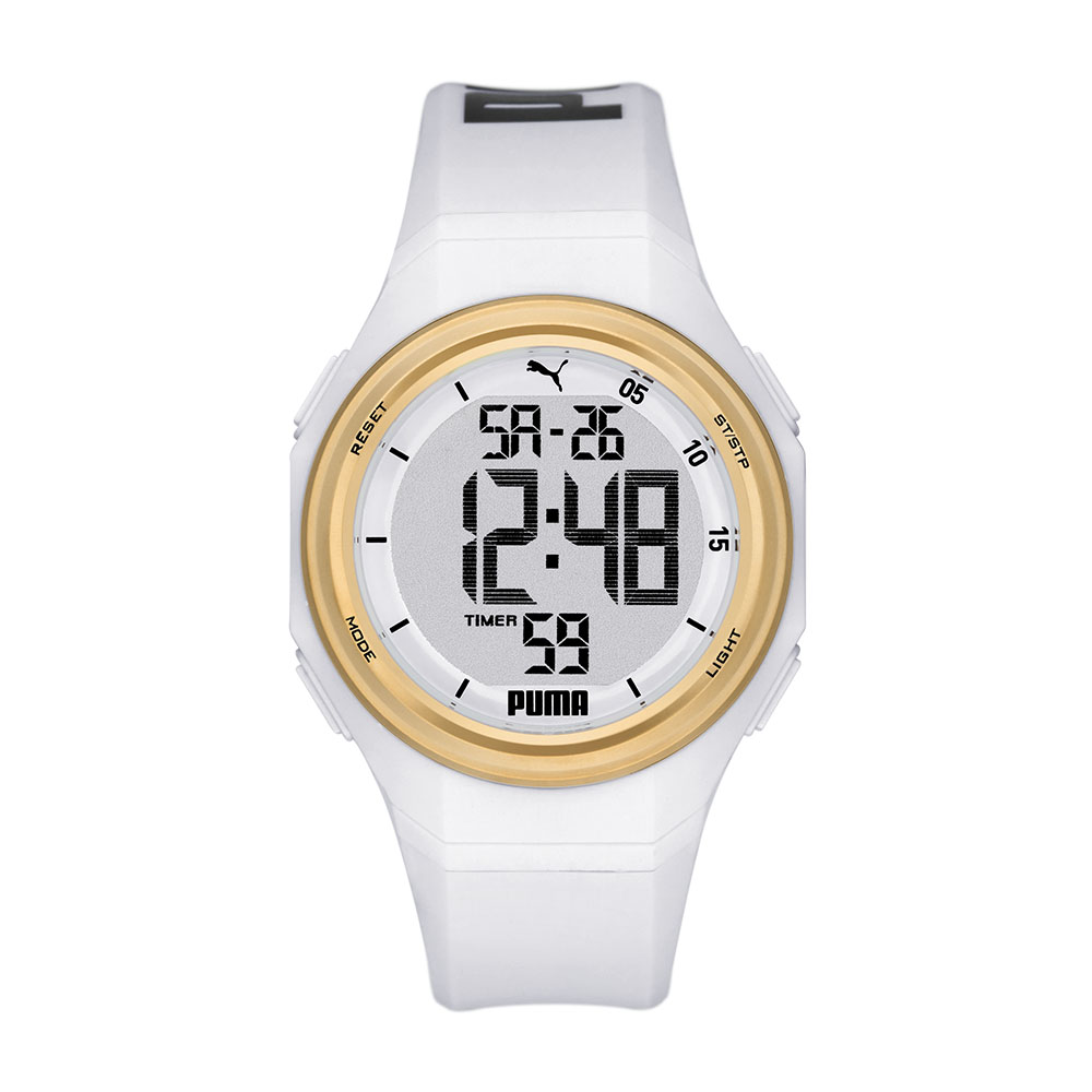 Reloj Puma Blanco  Plataforma Puma 9 Poliuretano Negro y Blanco Pantalla Positiva Movimiento Digital para Hombre
