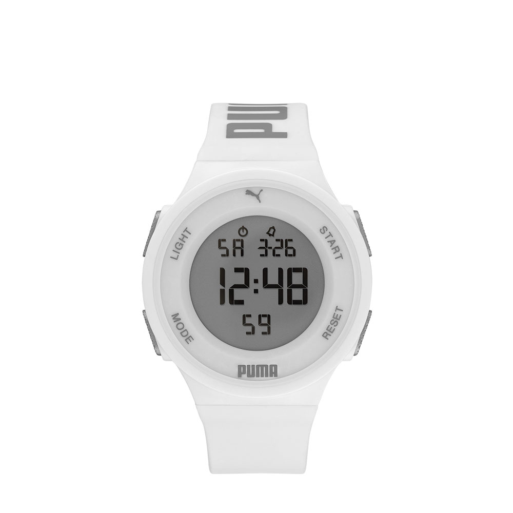 Reloj Puma Blanco Digital Esfera Positiva Movimiento LCD Correa Poliuretano para Hombre