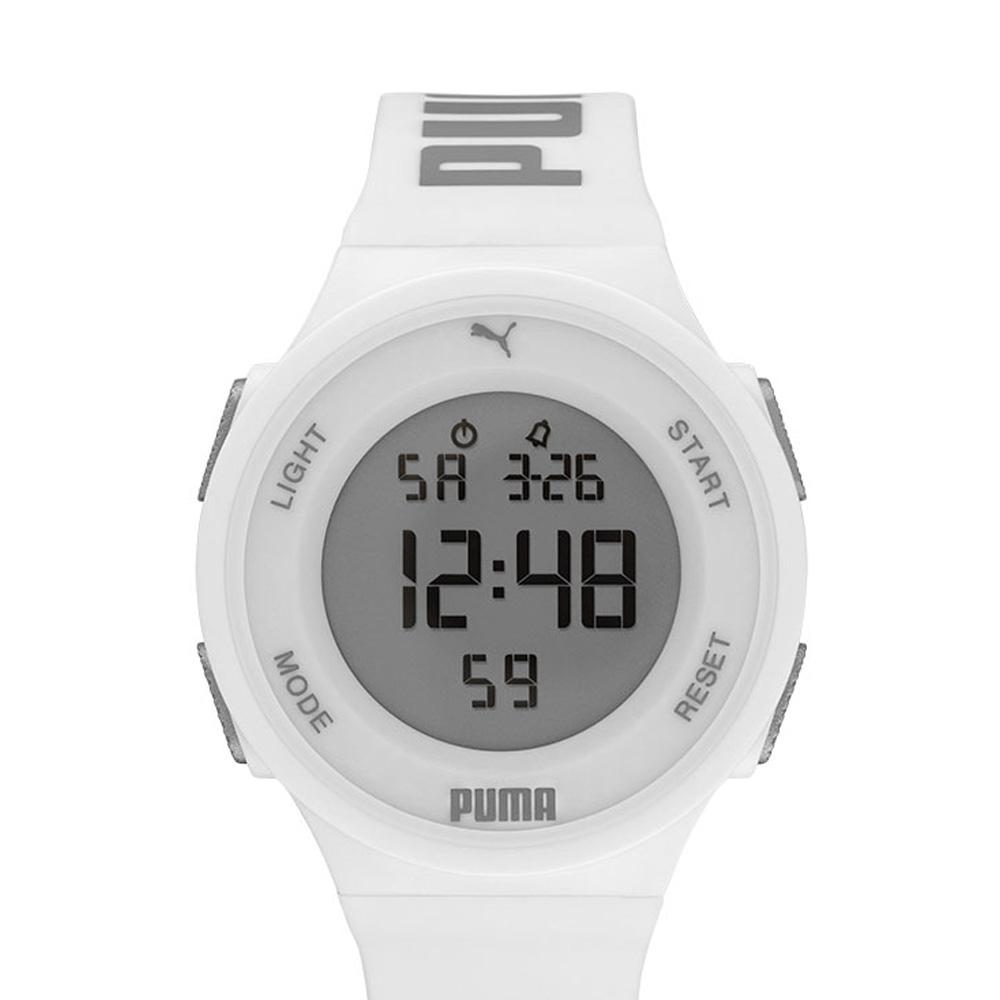 Foto 3 pulgar | Reloj Puma Blanco Digital Esfera Positiva Movimiento LCD Correa Poliuretano para Hombre