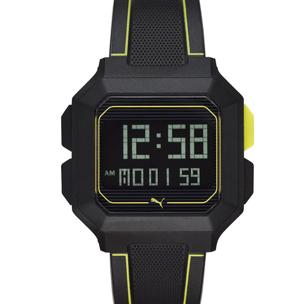 Foto 3 pulgar | Reloj Digital Puma Remix Negro para Hombre con Correa de Poliuretano Negro y Carátula Negra