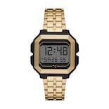 Reloj Digital Puma Remix Dorado para Hombre Extensible de Acero y Carátula Gris